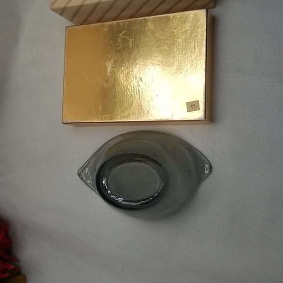 Rare Heisey Dawn Leaf Jelly Dish with Original Gift Box - Picture 4 of 16